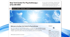 Desktop Screenshot of nycenterforpsychotherapy.com